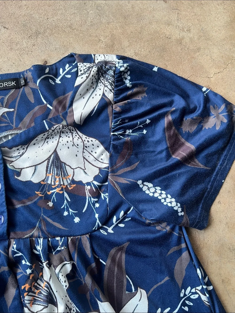 Navy Floral Women’s Dress
